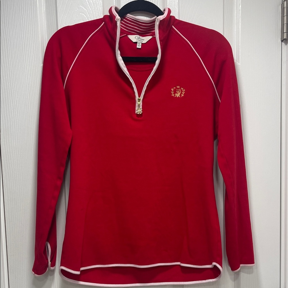 Clover by Bobby Jones Red Golf Pullover Sweater